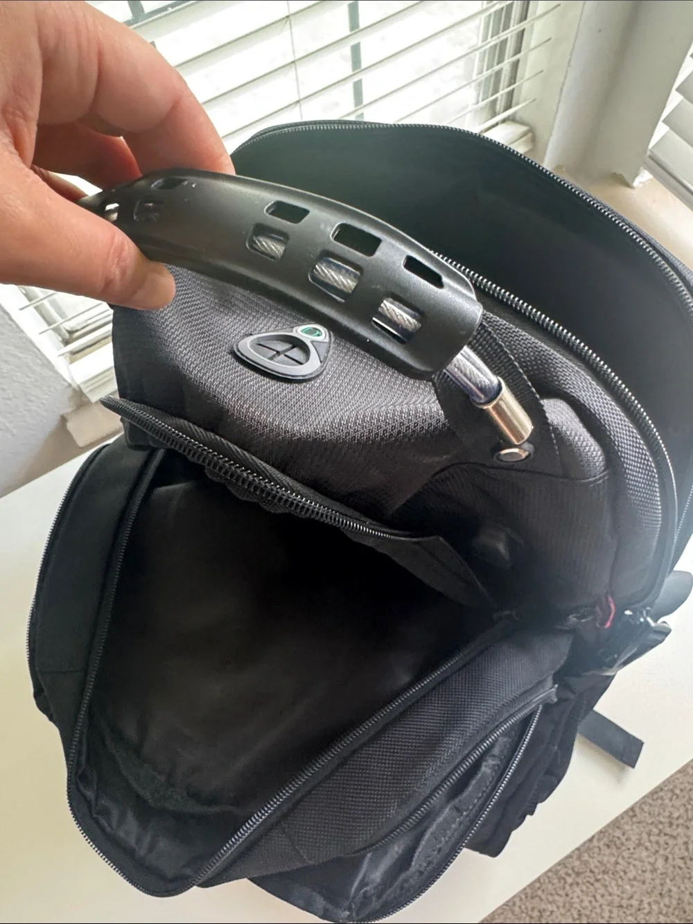 Black Backpack with Red Accents - Men's Travel & Laptop Bag